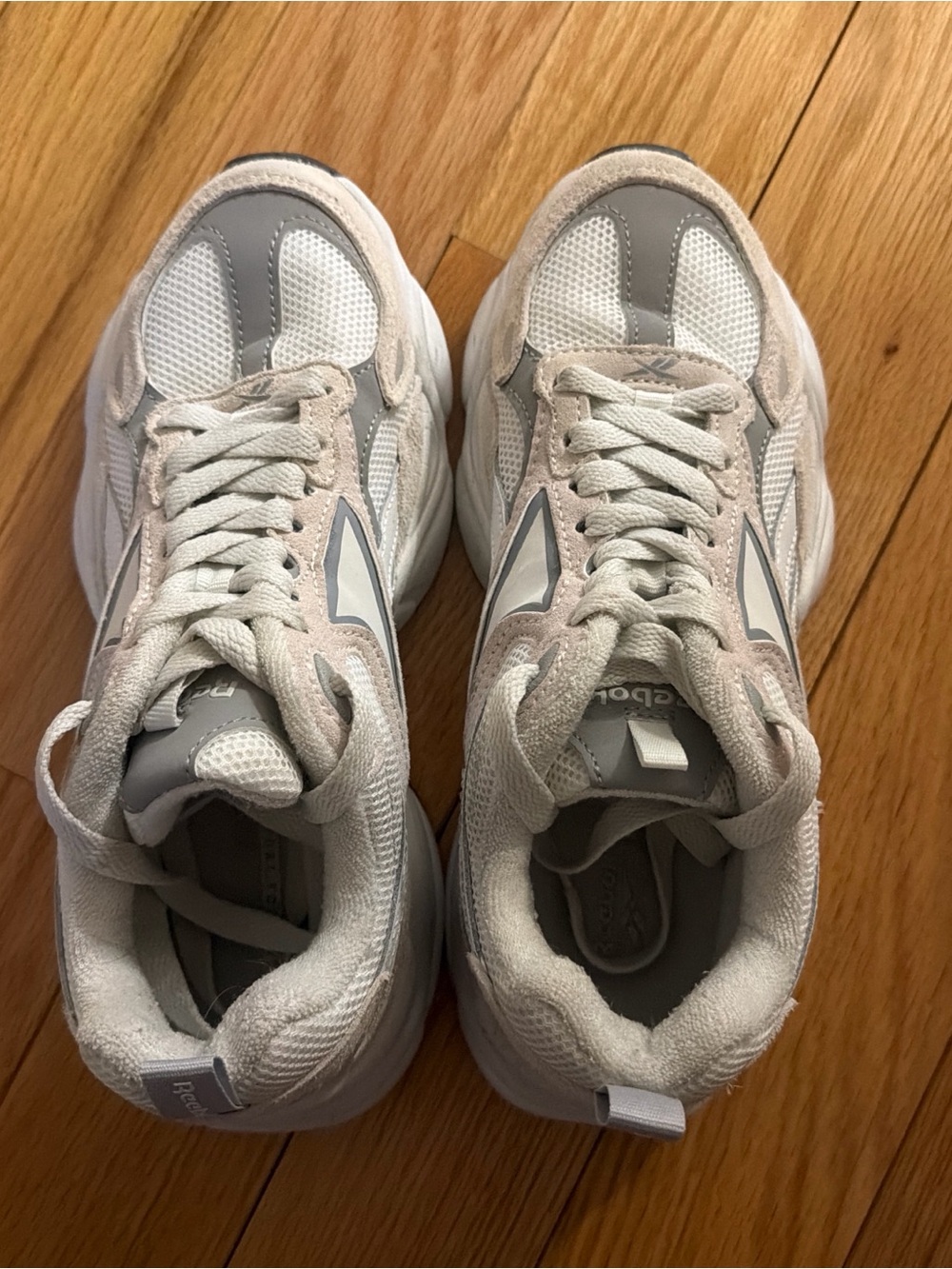 Reebok Women's White and Light Gray Sneakers